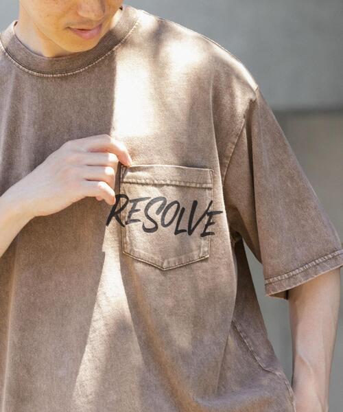 ITEMS URBANRESEARCH（アイテムズ アーバンリサーチ）の「HANDWRITTEN LOGO FADED T-SHIRTS（Tシャツ/カットソー・メンズ・ブラック/レッド/カーキ/グレー・MEDIUM/LARGE）」の3枚目の写真