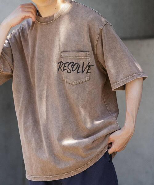 ITEMS URBANRESEARCH（アイテムズ アーバンリサーチ）の「HANDWRITTEN LOGO FADED T-SHIRTS（Tシャツ/カットソー・メンズ・ブラック/レッド/カーキ/グレー・MEDIUM/LARGE）」の5枚目の写真