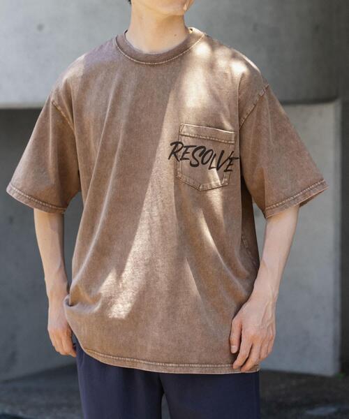 ITEMS URBANRESEARCH（アイテムズ アーバンリサーチ）の「HANDWRITTEN LOGO FADED T-SHIRTS（Tシャツ/カットソー・メンズ・ブラック/レッド/カーキ/グレー・MEDIUM/LARGE）」の7枚目の写真