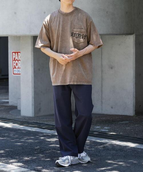 ITEMS URBANRESEARCH（アイテムズ アーバンリサーチ）の「HANDWRITTEN LOGO FADED T-SHIRTS（Tシャツ/カットソー・メンズ・ブラック/レッド/カーキ/グレー・MEDIUM/LARGE）」の8枚目の写真