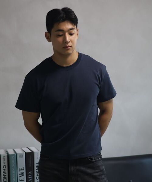 PROCESS(プロセス)の「Essential Crop tee - Navy(Tシャツ/カットソー・メンズ・ネイビー・FREE)」の7枚目の写真