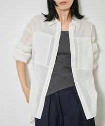 【CITY TOKYO/シティートウキョウ】Silk Sheer Over Shirt/シルクシアーオーバーシャツ