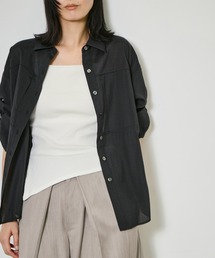 【CITY TOKYO/シティートウキョウ】Silk Sheer Over Shirt/シルクシアーオーバーシャツ