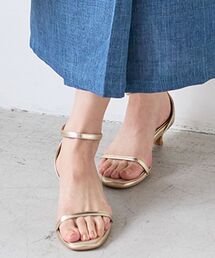 le.coeur blanc 3.5cmストラップサンダル