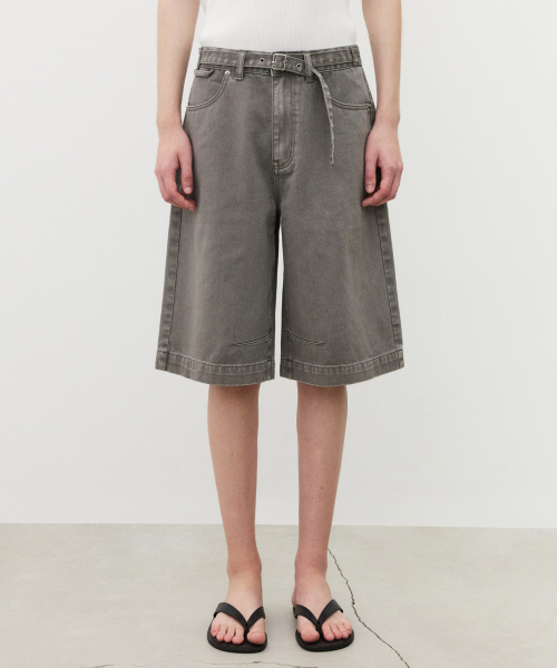 SUARE（スアレ）の「ベルト付きユーティリティバermudaダイングパンツストーン（その他パンツ・メンズ・グレー・LARGE/MEDIUM/X-LARGE）」の2枚目の写真