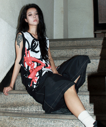 Street graffiti oversize sleeveless