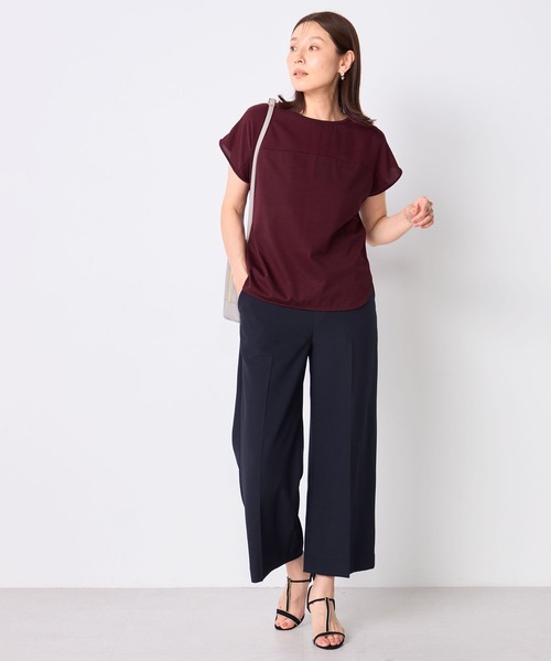 GALLORIA（ギャローリア）の「【接触冷感・UVカット】ヨーク切替プルオーバー（Tシャツ/カットソー・レディース・ブラウン/ホワイト/ブルー/ブラック/ボルドー・M/L/LL/S）」の22枚目の写真