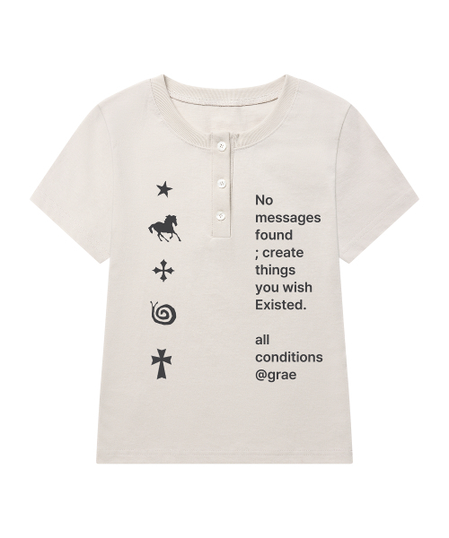 GRAVER（グレーバー）の「[ユニセックス]NO GRAE ヘンリーネック半袖Tシャツ_2カラー（Tシャツ/カットソー・レディース・ベージュ/チャコール・M/L）」の11枚目の写真