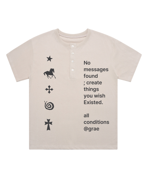 GRAVER（グレーバー）の「[ユニセックス]NO GRAE ヘンリーネック半袖Tシャツ_2カラー（Tシャツ/カットソー・レディース・ベージュ/チャコール・M/L）」の13枚目の写真