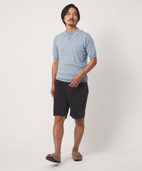 A DAY IN THE LIFE UNITED ARROWS(アデイインザライフユナイテッドアローズ)の「ハイゲージ メランジ ニット ポロシャツ-ウォッシャブル-<A DAY IN THE LIFE>(ポロシャツ・メンズ・ネイビー/ライトブルー・M/L/XL)」の4枚目の写真