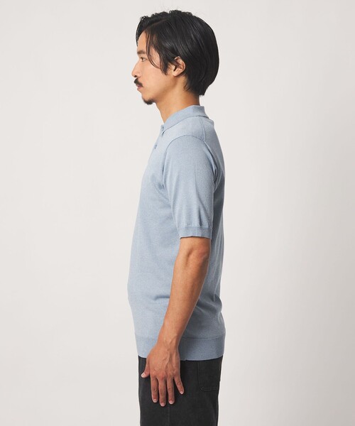 A DAY IN THE LIFE UNITED ARROWS(アデイインザライフユナイテッドアローズ)の「ハイゲージ メランジ ニット ポロシャツ-ウォッシャブル-<A DAY IN THE LIFE>(ポロシャツ・メンズ・ネイビー/ライトブルー・M/L/XL)」の7枚目の写真