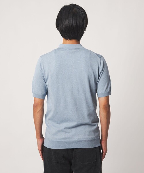 A DAY IN THE LIFE UNITED ARROWS(アデイインザライフユナイテッドアローズ)の「ハイゲージ メランジ ニット ポロシャツ-ウォッシャブル-<A DAY IN THE LIFE>(ポロシャツ・メンズ・ネイビー/ライトブルー・M/L/XL)」の8枚目の写真