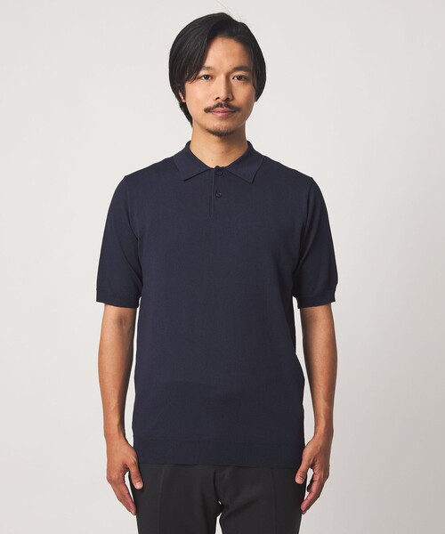 A DAY IN THE LIFE UNITED ARROWS(アデイインザライフユナイテッドアローズ)の「ハイゲージ メランジ ニット ポロシャツ-ウォッシャブル-<A DAY IN THE LIFE>(ポロシャツ・メンズ・ネイビー/ライトブルー・M/L/XL)」の12枚目の写真