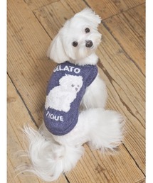 ジェラートピケマルチーズブランケット CAT&DOG】マルチーズ柄ブランケット（その他ペットグッズ）｜gelato