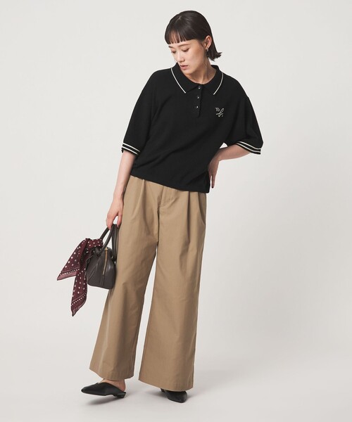 To b. by agnes b.（トゥービーバイアニエスベー）の「＜To b. by agnes b.コラボ＞ポロニット（ニット/セーター・レディース・ブラック/オフホワイト・FREE）」の14枚目の写真