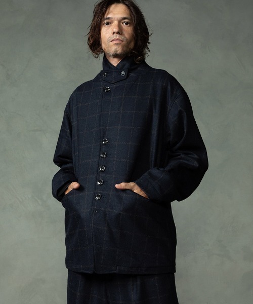 EGO TRIPPING(エゴトリッピング)の「mj11746-PEAK JACKET windowpane ウールジャケット(616758)(テーラードジャケット・メンズ・グレー系その他/ネイビー系・46/48)」の17枚目の写真