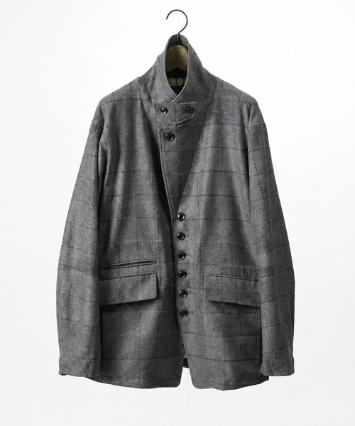 EGO TRIPPING(エゴトリッピング)の「mj11746-PEAK JACKET windowpane ウールジャケット(616758)(テーラードジャケット・メンズ・グレー系その他/ネイビー系・46/48)」の12枚目の写真