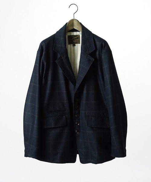 EGO TRIPPING(エゴトリッピング)の「mj11746-PEAK JACKET windowpane ウールジャケット(616758)(テーラードジャケット・メンズ・グレー系その他/ネイビー系・46/48)」の13枚目の写真