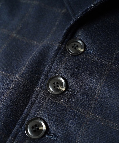 EGO TRIPPING(エゴトリッピング)の「mj11746-PEAK JACKET windowpane ウールジャケット(616758)(テーラードジャケット・メンズ・グレー系その他/ネイビー系・46/48)」の9枚目の写真