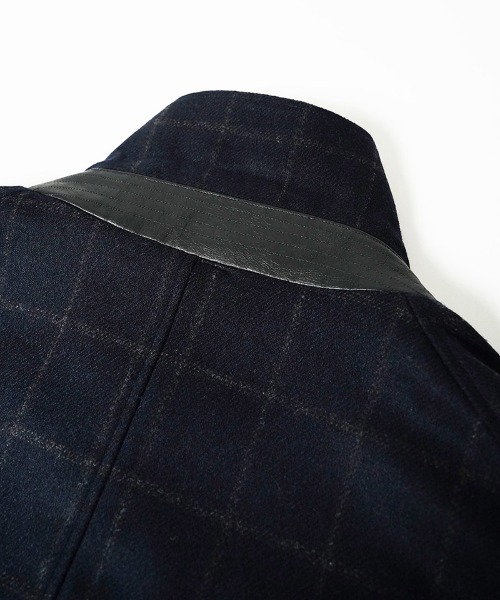 EGO TRIPPING(エゴトリッピング)の「mj11746-PEAK JACKET windowpane ウールジャケット(616758)(テーラードジャケット・メンズ・グレー系その他/ネイビー系・46/48)」の4枚目の写真