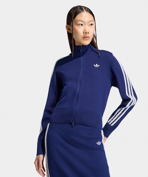 adidas(アディダス)の「adidas/アディダス ORI KNITTED FIREBIRD T オリジナルス ニット ファイヤーバード トラックトップ トラックジャケット ジャージ ニットジャケット ショート丈 クロップド丈 サイドライン ハイネック スポーティー レディース メンズ 2026年 秋 秋服 冬 冬服(ジャージ・レディース・ブラック/アイボリー/ブルー・S/XS/M/L)」の16枚目の写真