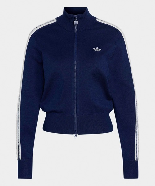 adidas(アディダス)の「adidas/アディダス ORI KNITTED FIREBIRD T オリジナルス ニット ファイヤーバード トラックトップ トラックジャケット ジャージ ニットジャケット ショート丈 クロップド丈 サイドライン ハイネック スポーティー レディース メンズ 2026年 秋 秋服 冬 冬服(ジャージ・レディース・ブラック/アイボリー/ブルー・S/XS/M/L)」の14枚目の写真
