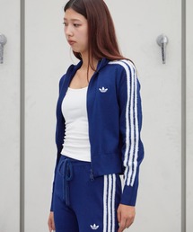 adidas（アディダス）の「adidas/アディダス ORI  KNITTED FIREBIRD T オリジナルス ニット ファイヤーバード トラックトップ トラックジャケット ジャージ ニットジャケット ショート丈 クロップド丈 サイドライン ハイネック スポーティー レディース メンズ 2026年 秋 秋服 冬 冬服（ジャージ）」