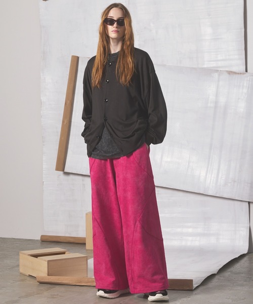 MAISON SPECIAL(メゾンスペシャル)の「《UNISEX》Distressed Effect Prime-Wide Sweatpants/グランジダメージプライムワイドスウェットパンツ【MAISON SPECIAL/メゾンスペシャル】■セットアップ対応■(スウェットパンツ・メンズ・ピンク/グレー/ネイビー/ブラック・1/0/2)」の6枚目の写真