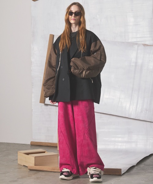 MAISON SPECIAL(メゾンスペシャル)の「《UNISEX》Distressed Effect Prime-Wide Sweatpants/グランジダメージプライムワイドスウェットパンツ【MAISON SPECIAL/メゾンスペシャル】■セットアップ対応■(スウェットパンツ・メンズ・ピンク/グレー/ネイビー/ブラック・1/0/2)」の7枚目の写真