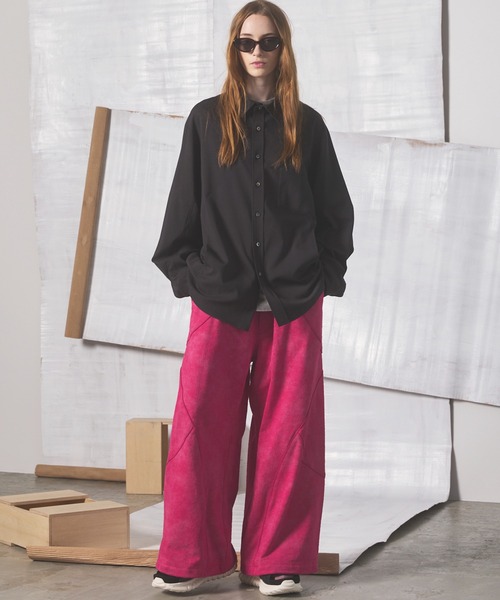 MAISON SPECIAL(メゾンスペシャル)の「《UNISEX》Distressed Effect Prime-Wide Sweatpants/グランジダメージプライムワイドスウェットパンツ【MAISON SPECIAL/メゾンスペシャル】■セットアップ対応■(スウェットパンツ・メンズ・ピンク/グレー/ネイビー/ブラック・1/0/2)」の9枚目の写真