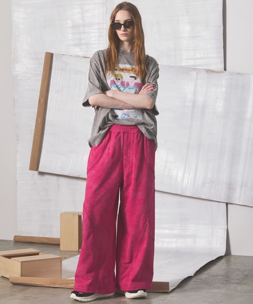 MAISON SPECIAL(メゾンスペシャル)の「《UNISEX》Distressed Effect Prime-Wide Sweatpants/グランジダメージプライムワイドスウェットパンツ【MAISON SPECIAL/メゾンスペシャル】■セットアップ対応■(スウェットパンツ・メンズ・ピンク/グレー/ネイビー/ブラック・1/0/2)」の8枚目の写真