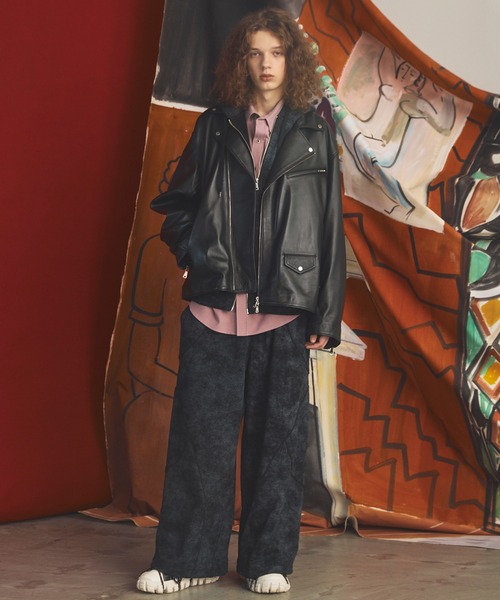 MAISON SPECIAL(メゾンスペシャル)の「《UNISEX》Distressed Effect Prime-Wide Sweatpants/グランジダメージプライムワイドスウェットパンツ【MAISON SPECIAL/メゾンスペシャル】■セットアップ対応■(スウェットパンツ・メンズ・ピンク/グレー/ネイビー/ブラック・1/0/2)」の16枚目の写真