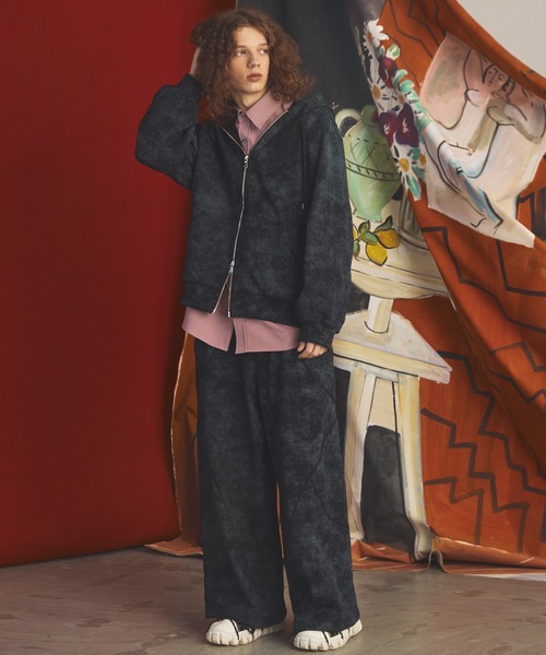 MAISON SPECIAL(メゾンスペシャル)の「《UNISEX》Distressed Effect Prime-Wide Sweatpants/グランジダメージプライムワイドスウェットパンツ【MAISON SPECIAL/メゾンスペシャル】■セットアップ対応■(スウェットパンツ・メンズ・ピンク/グレー/ネイビー/ブラック・1/0/2)」の15枚目の写真