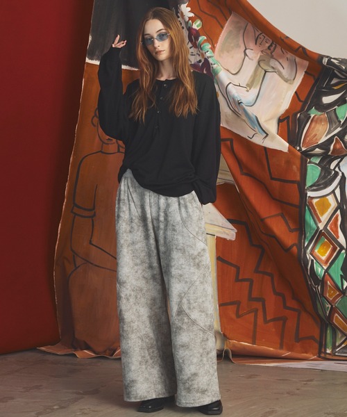 MAISON SPECIAL(メゾンスペシャル)の「《UNISEX》Distressed Effect Prime-Wide Sweatpants/グランジダメージプライムワイドスウェットパンツ【MAISON SPECIAL/メゾンスペシャル】■セットアップ対応■(スウェットパンツ・メンズ・ピンク/グレー/ネイビー/ブラック・1/0/2)」の18枚目の写真