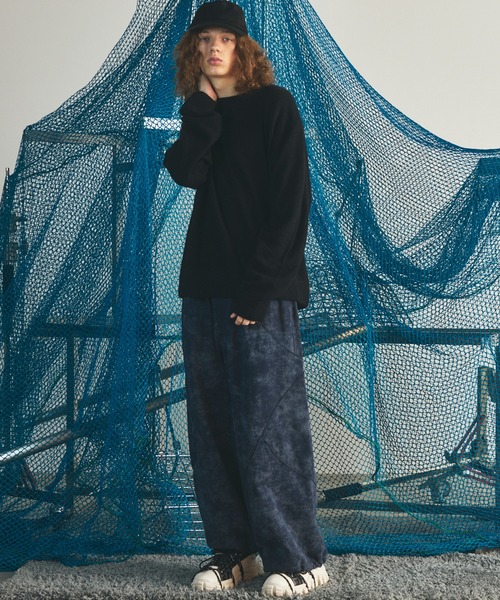 MAISON SPECIAL(メゾンスペシャル)の「《UNISEX》Distressed Effect Prime-Wide Sweatpants/グランジダメージプライムワイドスウェットパンツ【MAISON SPECIAL/メゾンスペシャル】■セットアップ対応■(スウェットパンツ・メンズ・ピンク/グレー/ネイビー/ブラック・1/0/2)」の12枚目の写真
