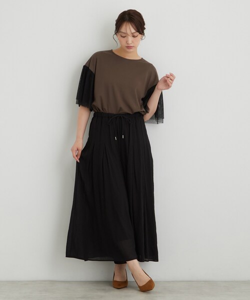 Sunauna(スーナウーナ)の「【ウエストゴム】イージーパンツ(その他パンツ・レディース・ブラック/ブラウン系その他/ライトグリーン・38/36/40)」の17枚目の写真