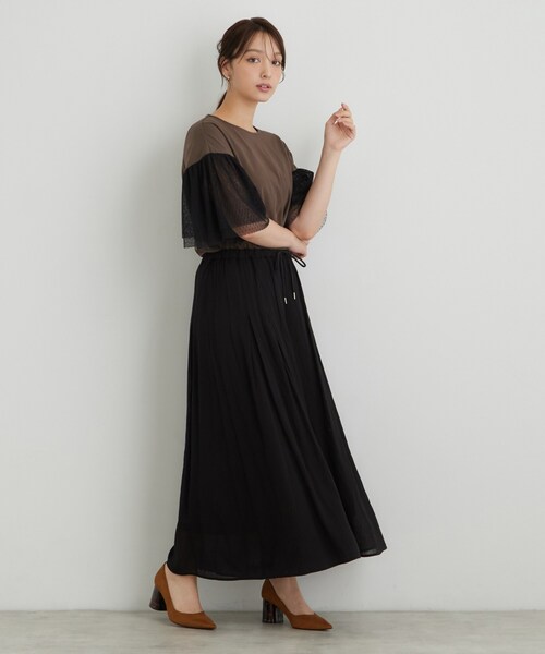 Sunauna(スーナウーナ)の「【ウエストゴム】イージーパンツ(その他パンツ・レディース・ブラック/ブラウン系その他/ライトグリーン・38/36/40)」の10枚目の写真
