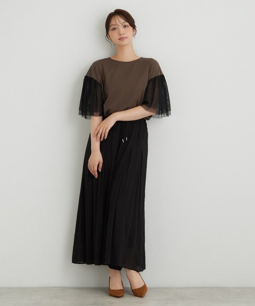 Sunauna(スーナウーナ)の「【ウエストゴム】イージーパンツ(その他パンツ・レディース・ブラック/ブラウン系その他/ライトグリーン・38/36/40)」の11枚目の写真