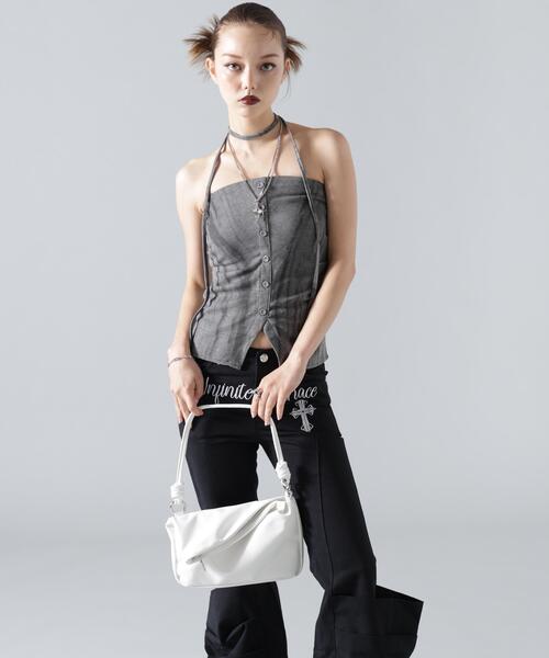 L.H.P(エルエイチピー)の「MAVYTH/メヴィス/GUNYU BAG(ショルダーバッグ・レディース・ホワイト/ブラック・F)」の8枚目の写真