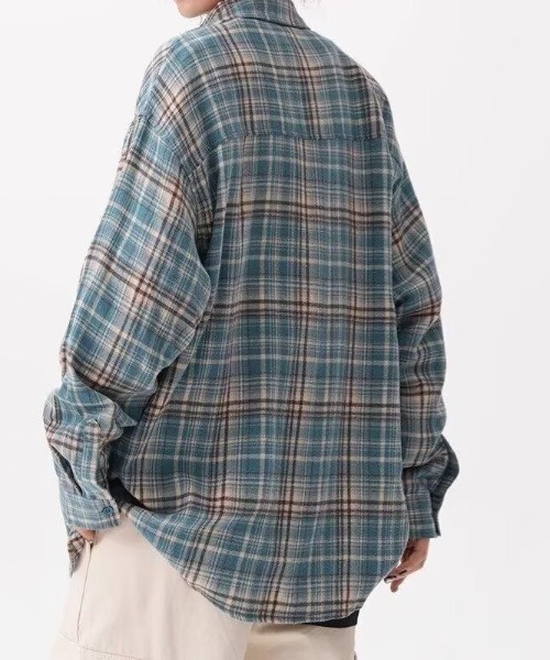 SHERU(シェル)の「ビッグシルエット レトロアソート チェックネルシャツ(シャツ/ブラウス・レディース・イエロー/ブルー/レッド・M)」の12枚目の写真