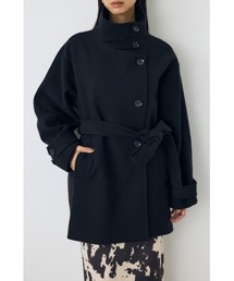 【蓄熱効果】あったかい♪B-HEAT スタンドカラーミドルコート 秋服 冬服 スタンドネック ハイネック 機能性素材 防寒