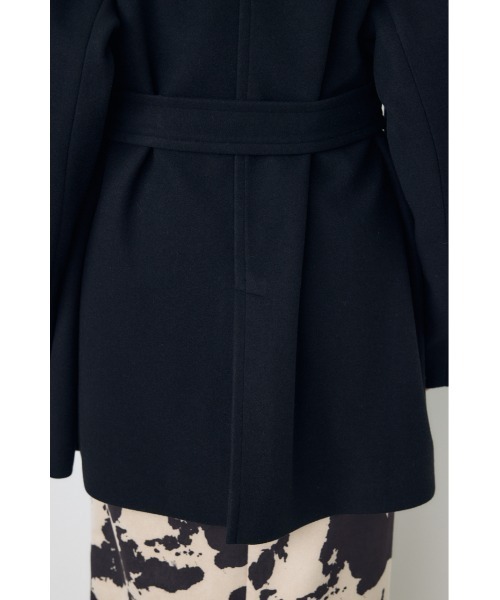 AZUL by moussy(アズールバイマウジー)の「【蓄熱効果】あったかい♪B-HEAT スタンドカラーミドルコート 秋服 冬服 スタンドネック ハイネック 機能性素材 防寒(ステンカラーコート・レディース・チャコールグレー/ブラック/ベージュ・MEDIUM/SMALL)」の9枚目の写真