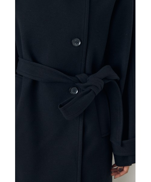 AZUL by moussy(アズールバイマウジー)の「【蓄熱効果】あったかい♪B-HEAT スタンドカラーミドルコート 秋服 冬服 スタンドネック ハイネック 機能性素材 防寒(ステンカラーコート・レディース・チャコールグレー/ブラック/ベージュ・MEDIUM/SMALL)」の10枚目の写真