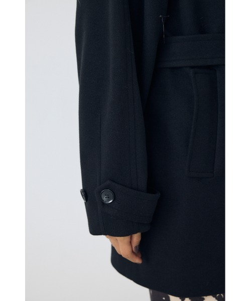 AZUL by moussy(アズールバイマウジー)の「【蓄熱効果】あったかい♪B-HEAT スタンドカラーミドルコート 秋服 冬服 スタンドネック ハイネック 機能性素材 防寒(ステンカラーコート・レディース・チャコールグレー/ブラック/ベージュ・MEDIUM/SMALL)」の11枚目の写真