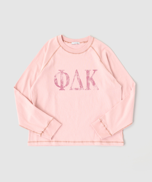 JOURNAL STANDARD（ジャーナルスタンダード）の「ブロークン プリント ラグラン スウェット（Tシャツ/カットソー・メンズ・ブラック/グレー/ピンク/アイボリー・LARGE/MEDIUM）」の4枚目の写真