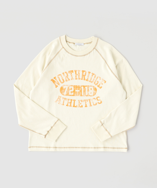 JOURNAL STANDARD（ジャーナルスタンダード）の「ブロークン プリント ラグラン スウェット（Tシャツ/カットソー・メンズ・ブラック/グレー/ピンク/アイボリー・LARGE/MEDIUM）」の2枚目の写真