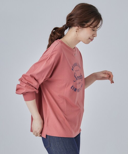 SHOO・LA・RUE(シューラルー)の「【S-LL】デイリー使いに 選べる6柄プリントロンT(Tシャツ/カットソー・レディース・ベージュ系その他5/ホワイト/ダークブラウン/ライトイエロー系5/ホワイト系3/ホワイト系7/ブラック系2/ライトグレー系3/グレー系6/グレー系8/ピンク系その他/ブルーグリーン・01/02/03/04)」の20枚目の写真