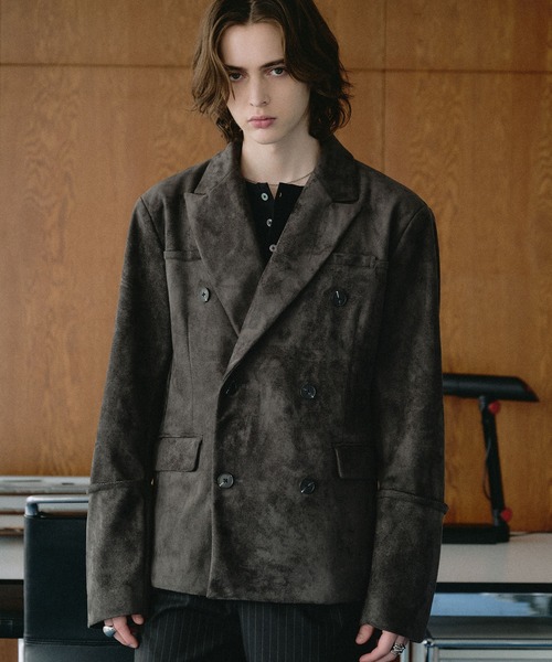 SELLE GLANT(セレグランテ)の「DOUBLE-BREASTED TAILORED DESIGN JACKET / ダブルブレストテーラードデザインジャケット(テーラードジャケット・メンズ・チャコールグレー/キャメル/ブラック/ダークグレー・LARGE/MEDIUM/SMALL)」の1枚目の写真