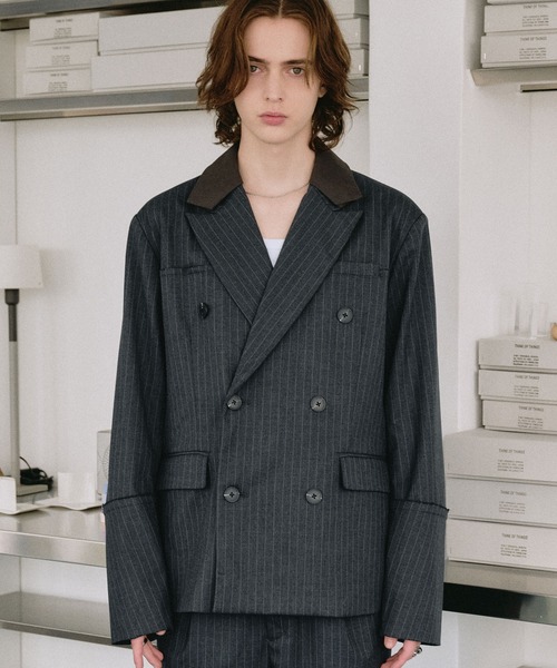 Striped Double-Breasted Jacket /ストライプダブルブレストジャケット