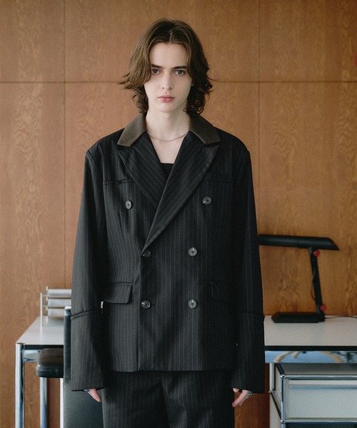 SELLE GLANT(セレグランテ)の「DOUBLE-BREASTED TAILORED DESIGN JACKET / ダブルブレストテーラードデザインジャケット(テーラードジャケット・メンズ・チャコールグレー/キャメル/ブラック/ダークグレー・LARGE/MEDIUM/SMALL)」の13枚目の写真